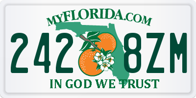 FL license plate 2428ZM