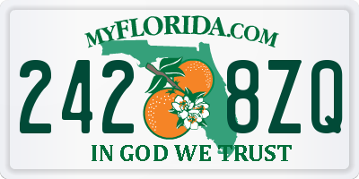 FL license plate 2428ZQ