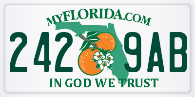 FL license plate 2429AB