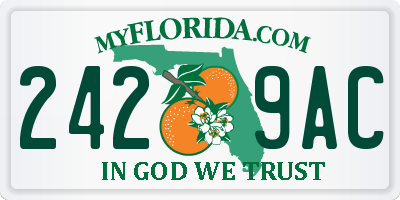 FL license plate 2429AC
