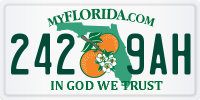 FL license plate 2429AH