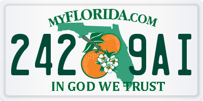 FL license plate 2429AI