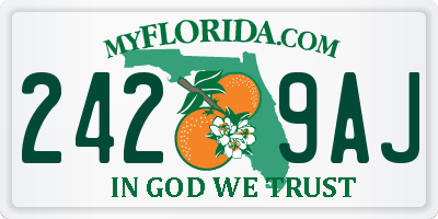 FL license plate 2429AJ