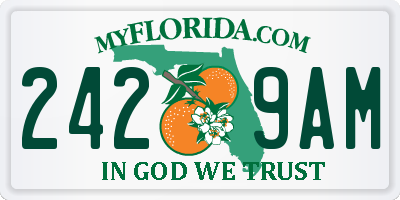 FL license plate 2429AM