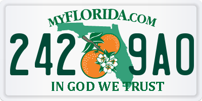 FL license plate 2429AO