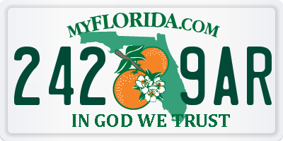 FL license plate 2429AR