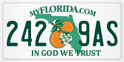 FL license plate 2429AS