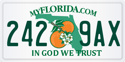 FL license plate 2429AX