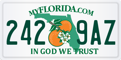 FL license plate 2429AZ