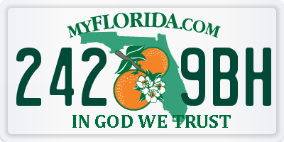 FL license plate 2429BH