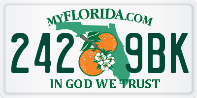 FL license plate 2429BK
