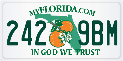 FL license plate 2429BM