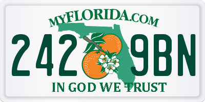 FL license plate 2429BN
