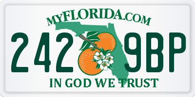 FL license plate 2429BP