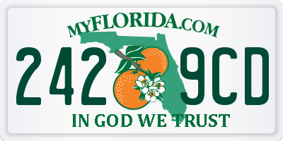 FL license plate 2429CD