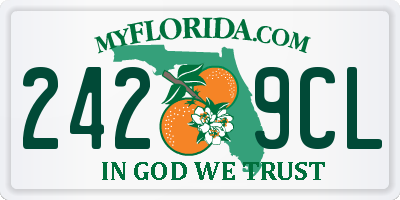 FL license plate 2429CL