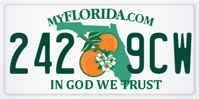 FL license plate 2429CW