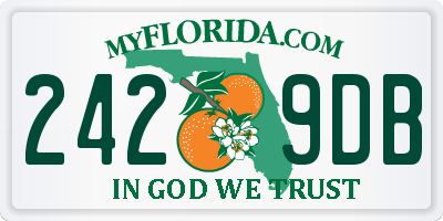 FL license plate 2429DB