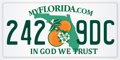 FL license plate 2429DC