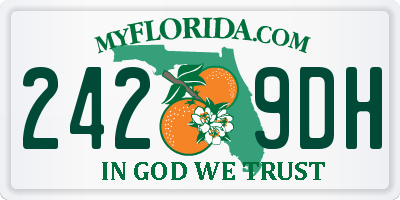 FL license plate 2429DH