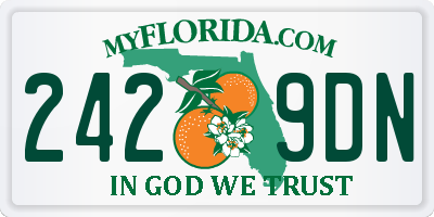 FL license plate 2429DN