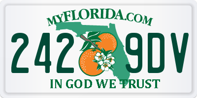 FL license plate 2429DV
