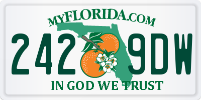 FL license plate 2429DW