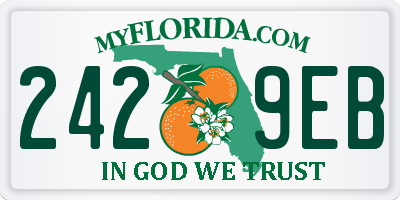 FL license plate 2429EB