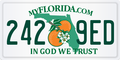 FL license plate 2429ED