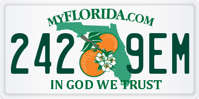 FL license plate 2429EM