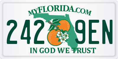 FL license plate 2429EN