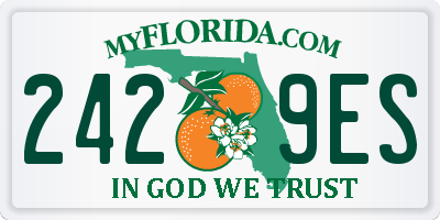 FL license plate 2429ES