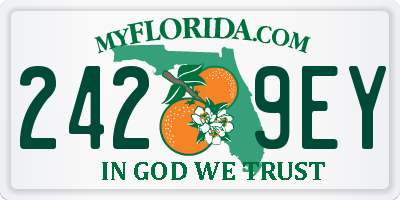 FL license plate 2429EY