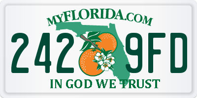 FL license plate 2429FD