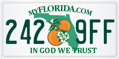 FL license plate 2429FF