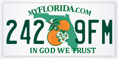 FL license plate 2429FM