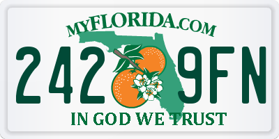 FL license plate 2429FN