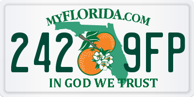 FL license plate 2429FP