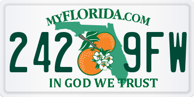 FL license plate 2429FW