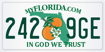 FL license plate 2429GE
