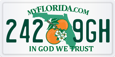 FL license plate 2429GH