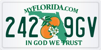 FL license plate 2429GV