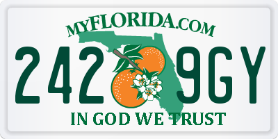 FL license plate 2429GY