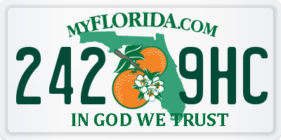 FL license plate 2429HC