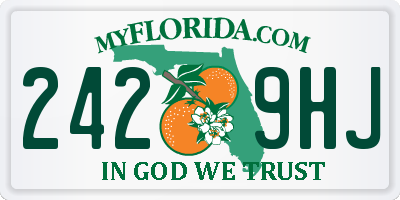 FL license plate 2429HJ