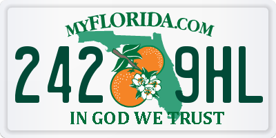 FL license plate 2429HL