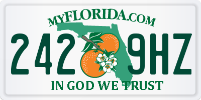 FL license plate 2429HZ