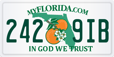 FL license plate 2429IB