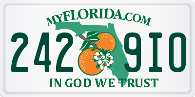FL license plate 2429IO