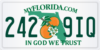 FL license plate 2429IQ